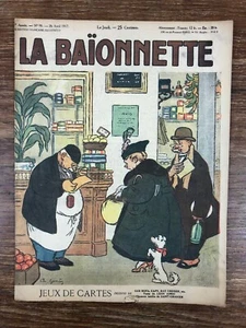 LA BAIONNETTE 1917 # 95 Jeux de Cartes Gus Bofa Capy Ordner - Picture 1 of 4