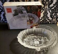 ONE Mikasa Winter Dreams Glass Basket w Box SA951/524  9.5” Plastic Handle FLAW