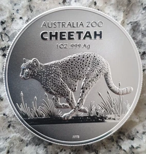 Australien 1 Dollar 2021 - Chetah-Gepard Australia Zoo - 1 Oz 999, Top ! - Bild 1 von 2
