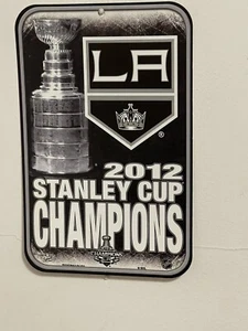 Los Angeles Kings 2012 Stanley Cup Champions Plastic 11x17 Sign NHL - Picture 1 of 1