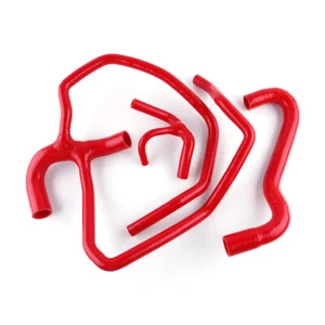 Fit Fiat 500 Cinquecento Sporting 1.1 Silicone Radiator Coolant Hose Kit Red - Bild 1 von 11