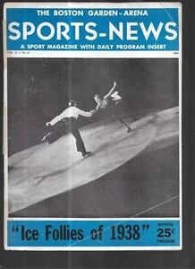 ICE FOLLIES OF 1938, BOSTON GARDEN ARENA SPORTS-NEWS PROGRM, SHIPSTEAD & JOHNSON - Picture 1 of 6