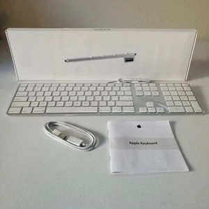 2009 A1243 Apple Aluminum Slim USB Keyboard With Nymeric Keypad New Open Box  - Picture 1 of 9