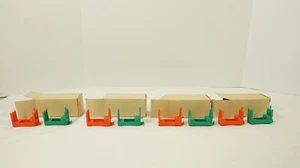 Lionel O Scale Freight Station Green & Orange Baggage Cart Lot of 4x NEW S14 - Picture 1 of 11