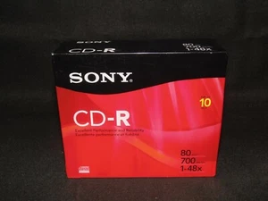 Sony 10 Pack CD-R Audio Blank 80 Minutes Brand New Sealed - Picture 1 of 2