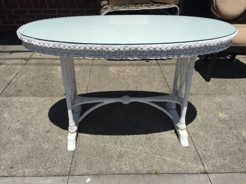 Vintage Wicker Console Table Cover