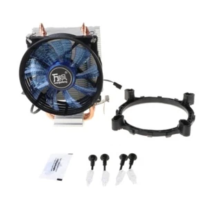 CPU 2 Pure Copper Heat-pipes Fan with Blue Light Cooling System - Afbeelding 1 van 8