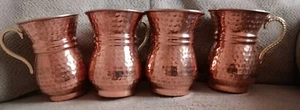 4er Set Moscow Mule Kupfer Handarbeit Becher Tasse Türkisch Messing Henkel - Bild 1 von 7