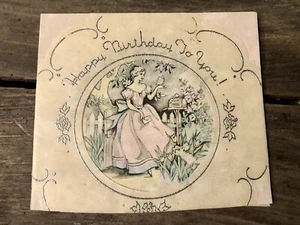 Tarjeta de felicitación vintage feliz cumpleaños - Imagen 1 de 4