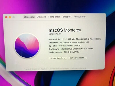 Apple MacBook Pro 13.3" Touch Bar Space Grey Core i5-8279U, 16GB RAM, 256GB SSD  - Bild 1 von 4