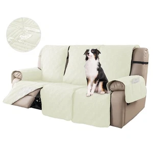Beige Recliner Sofa Cover Mat Quilted NonSlip Slipcover Protector Lazy Boy Sofa - Picture 1 of 7