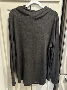 Lululemon Men's large To Train gray black Pullover Performance Hoodie tag missin - Picture 1 of 3