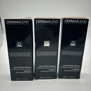 3 X DERMABLEND Leg and Body Makeup Foundation TAN GOLDEN 65N 3.4 Oz - Picture 1 of 3
