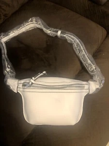 Mango MNG Women's Adjustable Waist Pack - White With Zipper - Picture 1 of 5