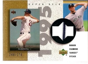 JERSEY USADA DE JUEGO A RAYAS ROGER CLEMENS 2002 CUBIERTA SUPERIOR #275~YANKEES - Imagen 1 de 1