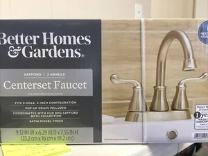 Bathroom Faucet Better Homes & Gardens Satin Nickel Safford BHS048529511011 - Picture 1 of 6