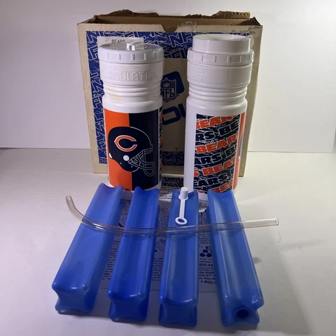 Vintage NFL Chicago Bears CoolX F7833-868 Insluated Cooling Cartridge 32oz 10" Cover