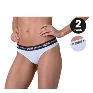 Puma Iconic String 2-Pack Hang White String Culotte - Picture 1 of 6