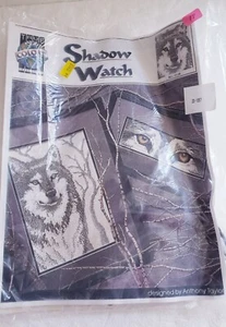 True Colors Counted Cross Stitch Kit, "Shadow Watch", Wolf Eyes Anthony Taylor - Picture 1 of 3