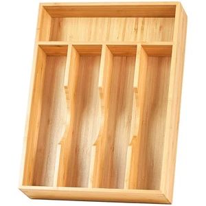 Bamboo Kitchen Drawer Organizer, 9 Inch Silverware Utensils Tray Holder for S... - Picture 1 of 6