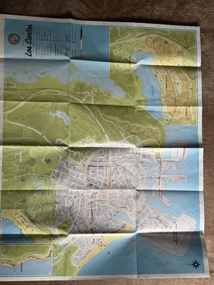 Map Only - Microsoft XBox 360 - Grand Theft Auto V - Image 1 of 3