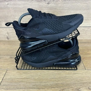 Nike Air Max 270 Schuhe Unisex Gr. UK 6 Triple Black Running Bubble Turnschuhe - Bild 1 von 10
