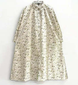 ICHI / ICHI Antiquites Cotton Long Dress Collared Floral pattern Print Exc cond - Picture 1 of 7