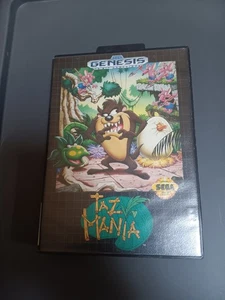 Taz-Mania (Sega Genesis, 1992) CASE & MANUAL ONLY. (NO GAME) - Picture 1 of 3