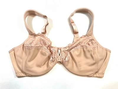 Nuevo sin etiquetas Sujetador Glamorise 44B Figura Completa Wonderwire Cierre Frontal 1245 Café Foto 1 de 4