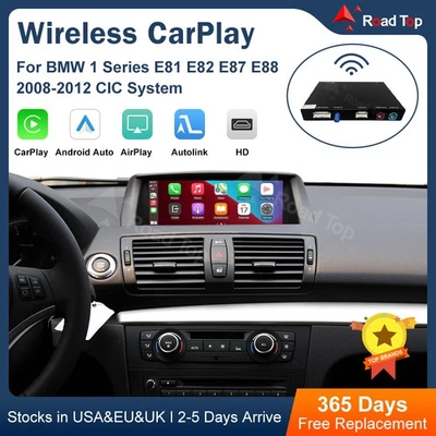 Reequipamiento automático inalámbrico Carplay Android para BMW E81 E82 E87 E88 2008-2012 CIC Foto 1 de 4
