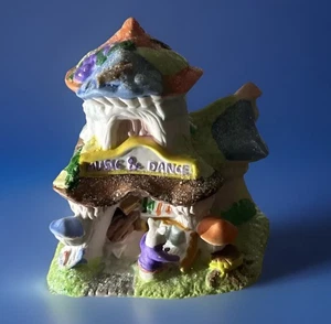 Hoppy Hollow Ceramic Bunny Music and Dance Mushroom Easter Spring Home Decor - Picture 1 of 11