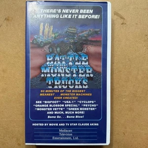 BATTLE OF THE MONSTER TRUCKS (VHS, 1985) Bigfoot, Cyclops - Some Go, Some Blow! - Picture 1 of 4