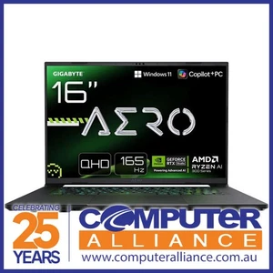 Gigabyte AERO X16 1WH 16" Ryzen AI 7 5070 Gaming Laptop Win 11 Home Black - Picture 1 of 3