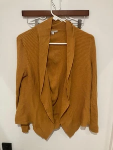 89th & Madison Women's Cardigan Sweater, Mustard, Size Large - Picture 1 of 3