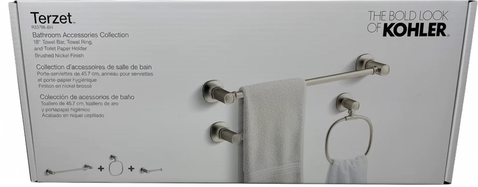 Kohler - Terzet - Bath Accessory Set - 3-pcs - Brushed Nickel Finish -