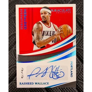 2020-21 Panini Immaculate Rasheed Wallace Heralded Signatures One of One /1 - Picture 1 of 7