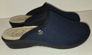 Women's Fly Flot Blue Mesh Clogs Made in Italy Size 39 / 8 EUC - Picture 1 of 6