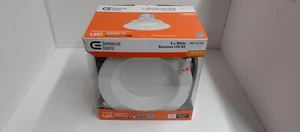 Commercial Electric Easy-Up 6 in. White Baffle Integrated LED Recessed Kit - Picture 1 of 4