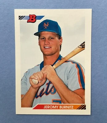 1992 Bowman Baseball Jeromy Burnitz #189 New York Mets - Image 1 of 2