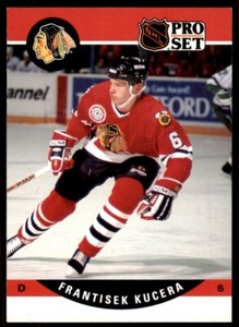 Frantisek Kucera 1990-91 Pro Set #599 Chicago Blackhawks
