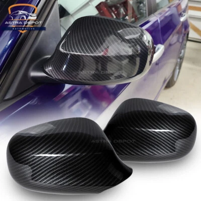 Pair Carbon Fiber Side Mirror Cover Caps for BMW E90 E91 335i 328i LCI 2009-2011 Foto 1 de 4