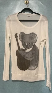 Lauren Moshi Koala Sweater Size XS Ivory - Picture 1 of 6