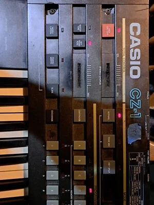 VINTAGE keyboard 1980s SYNTHESIZER Casio CZ-1 with power supply - Image 1 of 2