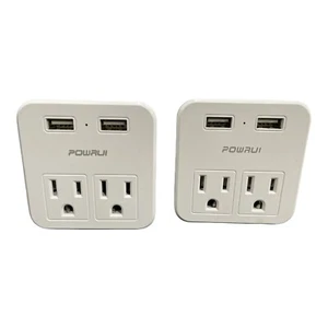 International Power USB Wall Plug Surge Protector Output 5V 2 Pack - Picture 1 of 5