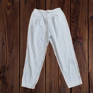 Pantaloni conici vintage St Michael M&S blu a righe caramelle taglia 12 - Foto 1 di 2