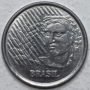1994 Brasil 50 Centavos Stainless Steel KM# 635 - Picture 1 of 2