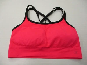 CHAMPION Youth Girl's Size M Seamless Hot Pink Padded Crossback Sports Bra - Picture 1 of 7