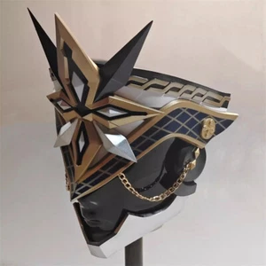 Genshin Impact II Capitano Mask Sentinel Knight Full Face Masks Cosplay Props - Picture 1 of 13