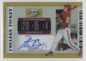 2019 Contenders Draft Picks Optic College Ticket Gold /10 Hunter Bishop #9 Auto