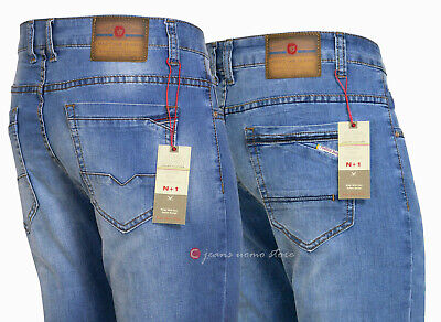 Jeans Uomo Elasticizzato Pantaloni Denim CHIARI Slim Fit Tg 44/60 4 Varianti • 32.41€